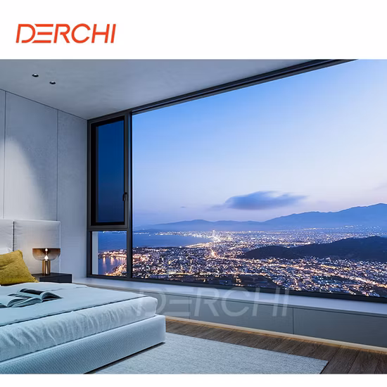 Hurricane Impact Tilt and Turn Single Double Glass Aluminum Casement Window Grill Design Awning Hinge Swing Lowe Glass French Passive Window